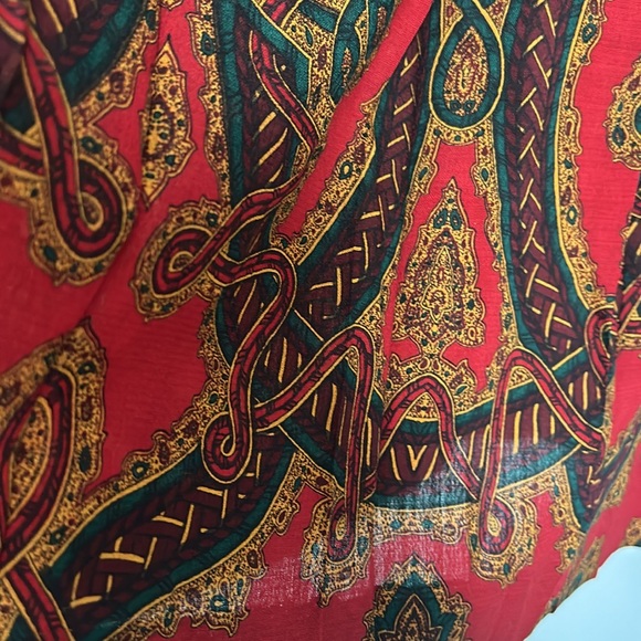 Gloria Sachs New York Neiman Marcus Vintage Red Pleated Skirt size 10 - Picture 14 of 15